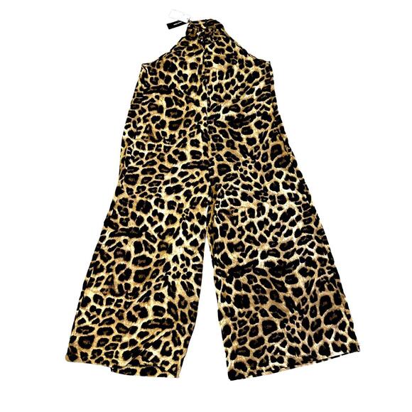 Zanzea Women's Size Medium Leopard Print Wide Leg Jumpsuit - Picture 2 of 4